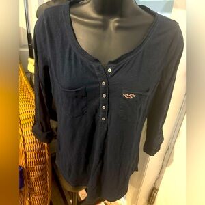 Navy Blue hollister top
